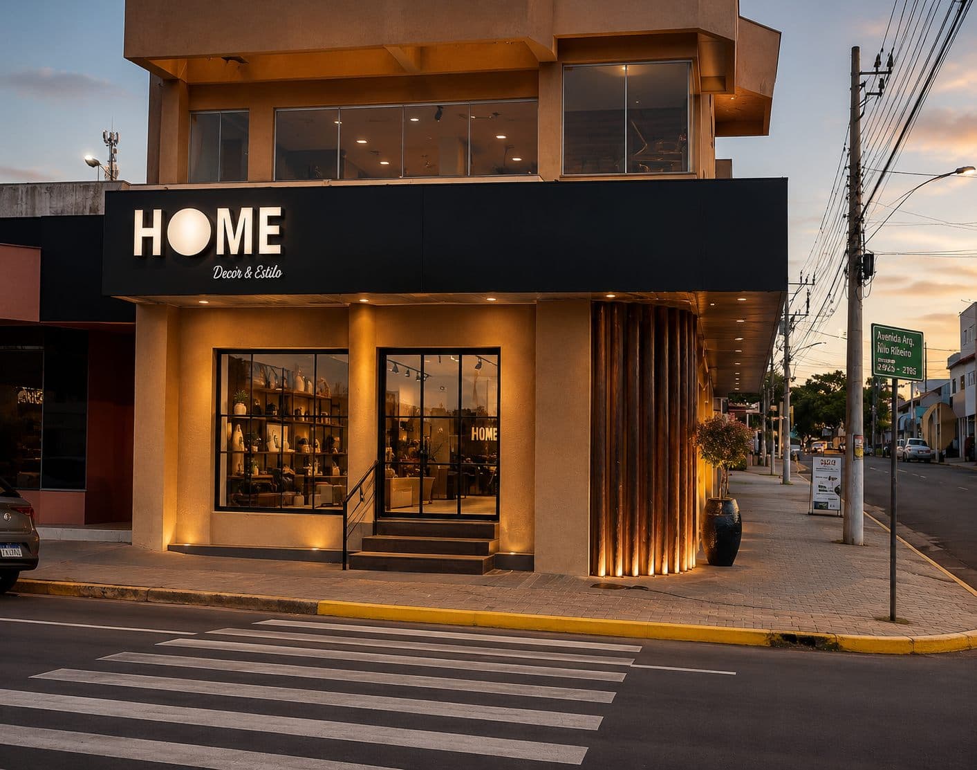 Fachada da loja HOME em Camapuã, MS.