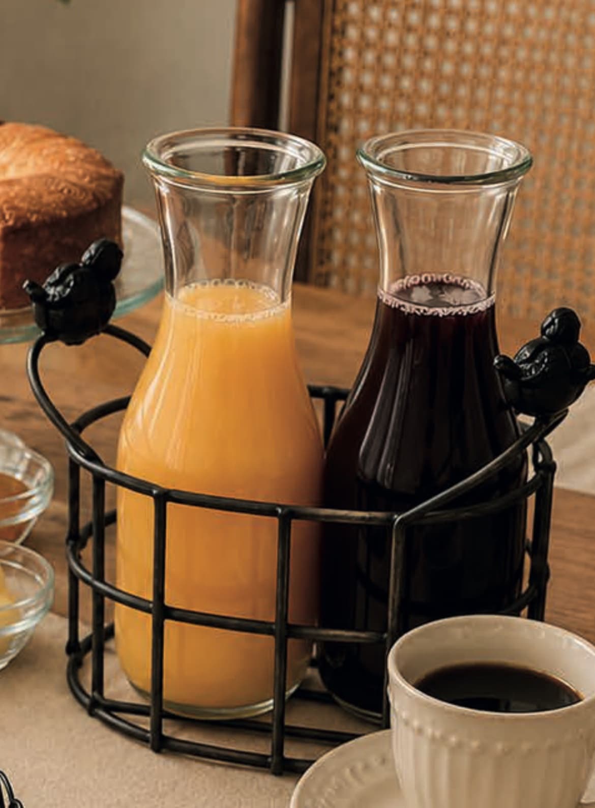 Suporte para suco, leite ou iogurte bird